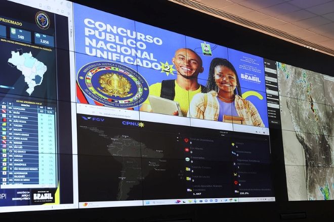 Painel de monitoramento do Concurso Público Nacional Unificado de 2025 | Valter Campanato/Agência Brasil