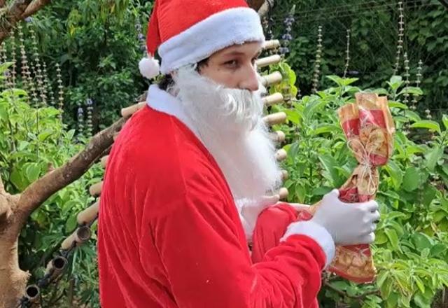 papai noel no zoologico