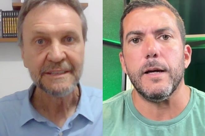 Os deputados Pedro Uczai (esq.) e Carlos Jordy (dir.) | Reprodução/SBT News