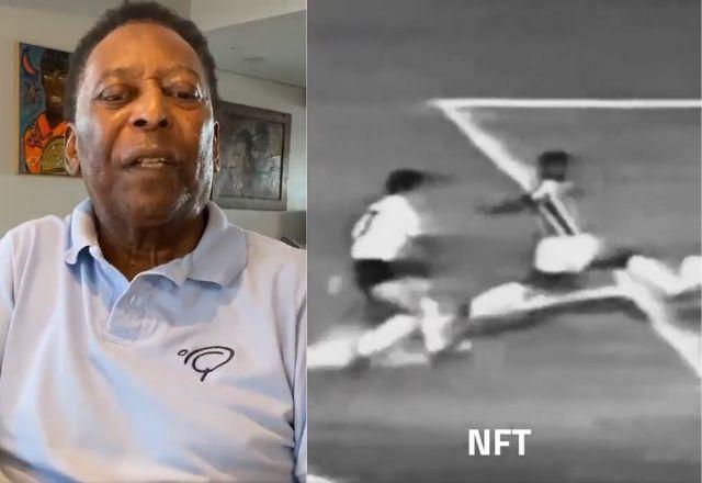 pele em publicacao do twitter vendendo nft
