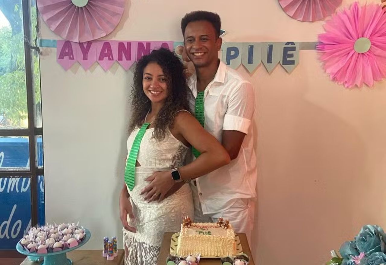 Catrina e Danillo passaram a chamar bebê de Piiê desde que descobriram o sexo em chá revelação | Reprodução