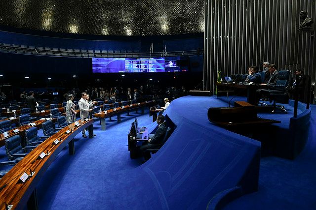 Votação de projeto ocorreu em um plenário vazio, por viagens de senadores e campanha eleitoral  | Marcos Oliveira/Agência Senado