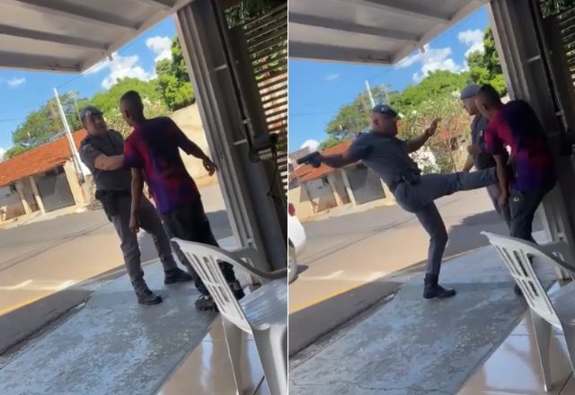 Policiais agridem jovem no interior de São Paulo | Reprodução