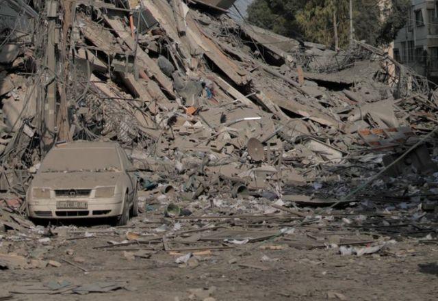 prédio destruído em Gaza