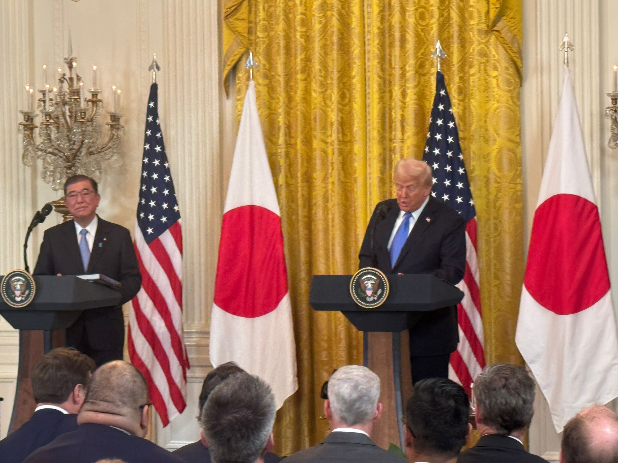 O premiê Shigeru Ishiba é o segundo líder de Estado a visitar Trump. | Patrícia Vasconcellos/SBT 