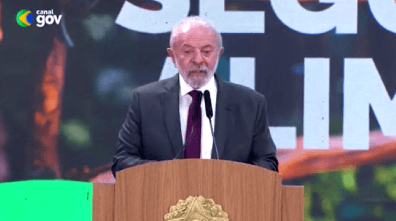 Presidente Lula em evento, no Palácio do Planalto | Reprodução/YouTube @canalgov