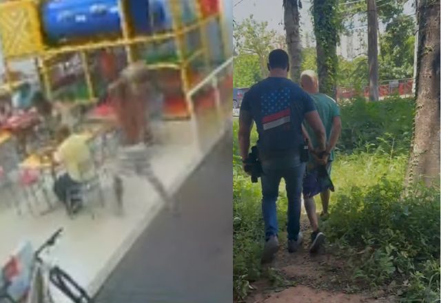 Preso suspeito de lançar bloco de pedra contra cabeça de cliente de lanchonete em Piracicaba (SP) | Foto: Reprodução