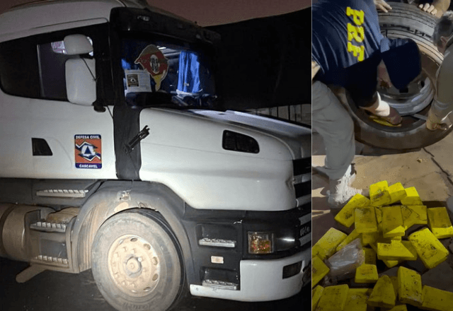 Carga foi encontrada em calotas | Divulgação PRF