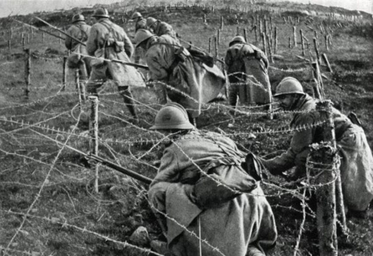 A Primeira Guerra Mundial caracterizou-se pelo uso de trincheiras. | Reprodução