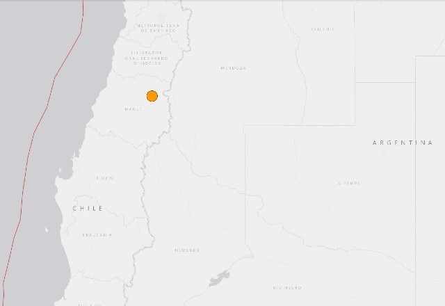 Terremoto de magnitude 6,4 atinge o Chile | Foto: Reprodução/Serviço Geológico dos Estados Unidos