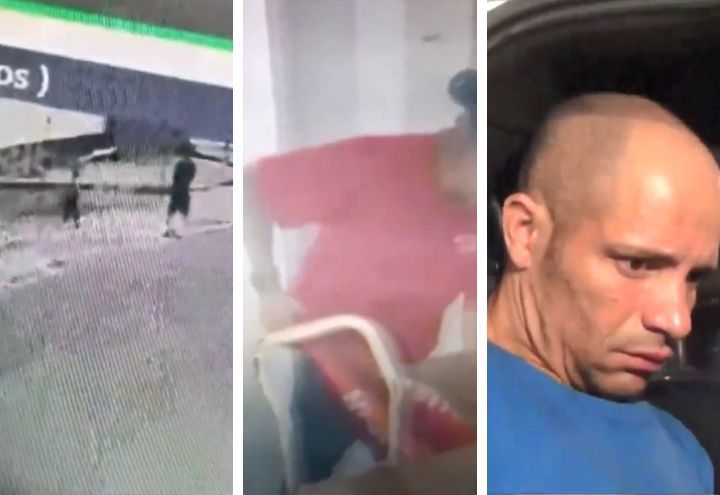 Imagens mostram vítima e suspeito de matar filha carregando caixa