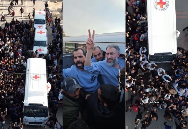 Ônibus com prisioneiros palestinos chegaram à Faixa de Gaza | Reprodução/Instagram: @eye.on.palestine e @mohammed_fayq