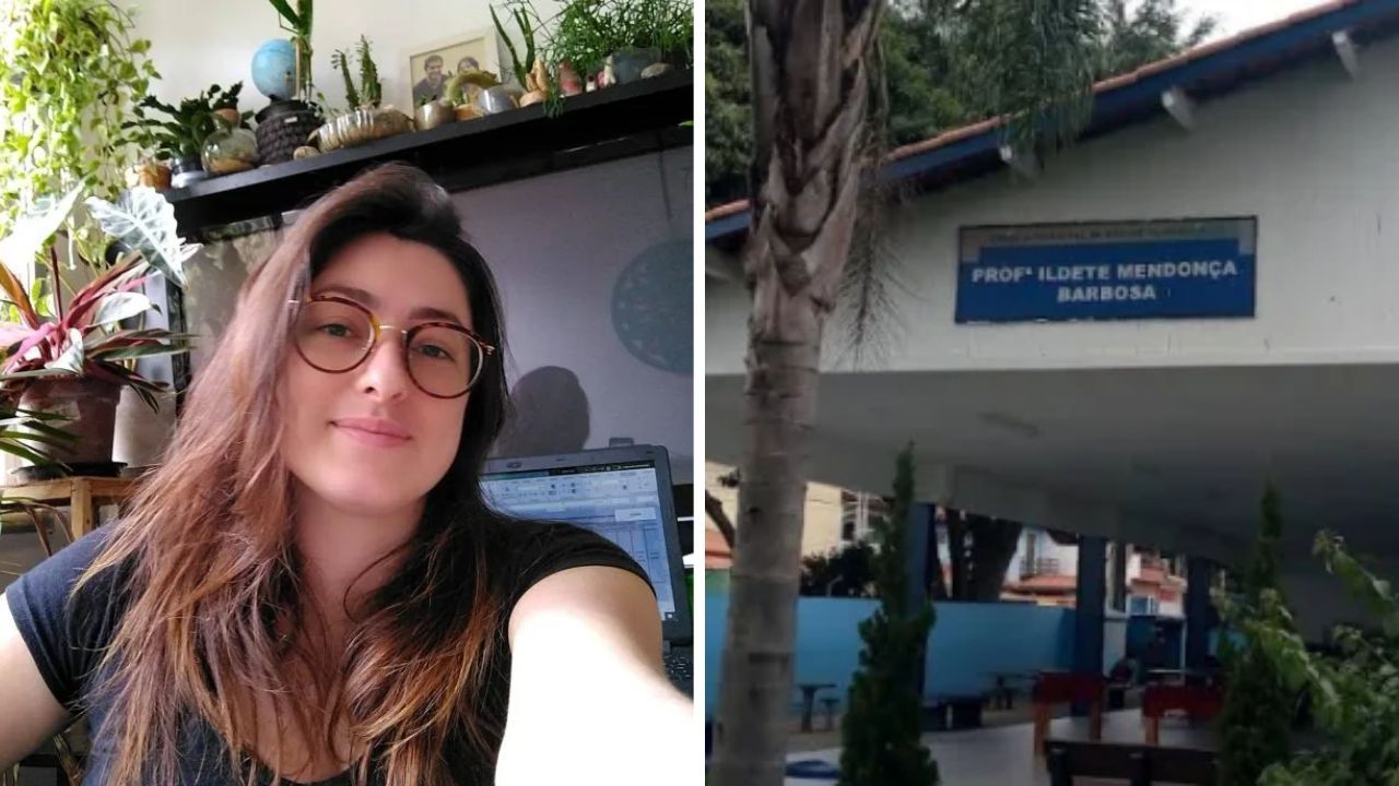 Alunos da EMEFI Prof.ª Ildete Mendonça Barbosa colocaram vidro dentro da água da Professora Michele | Reprodução redes sociais