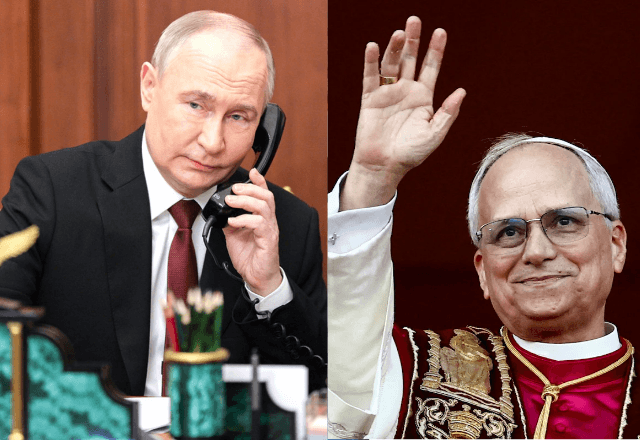 Putin e Papa Leão XIV | Foto: Kremlin e AP 