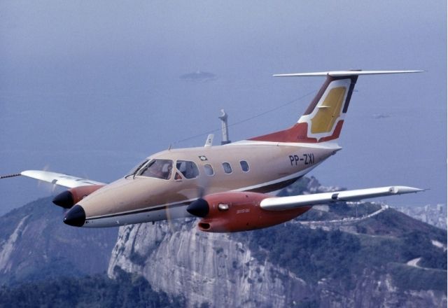 Xingu - EMB-121, modelo do avião que caiu na divisa das cidades de Paraibuna e Santa Branca | Reprodução/Embraer