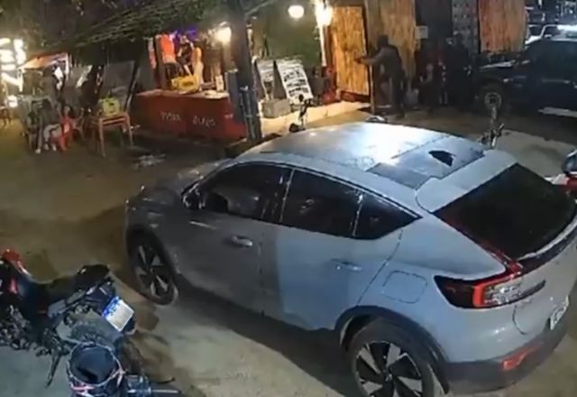 Quatro criminosos invadem quiosque em Paraty: 2 mortos e 2 feridos | Foto: Reprodução/ Circuito de segurança