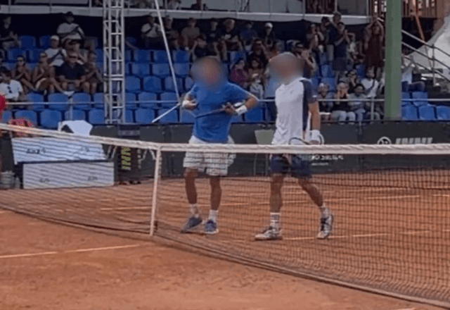 ‘Macaco’ atletas estrangeiros são presos por racismo durante torneio de tênis em SC | Reprodução 