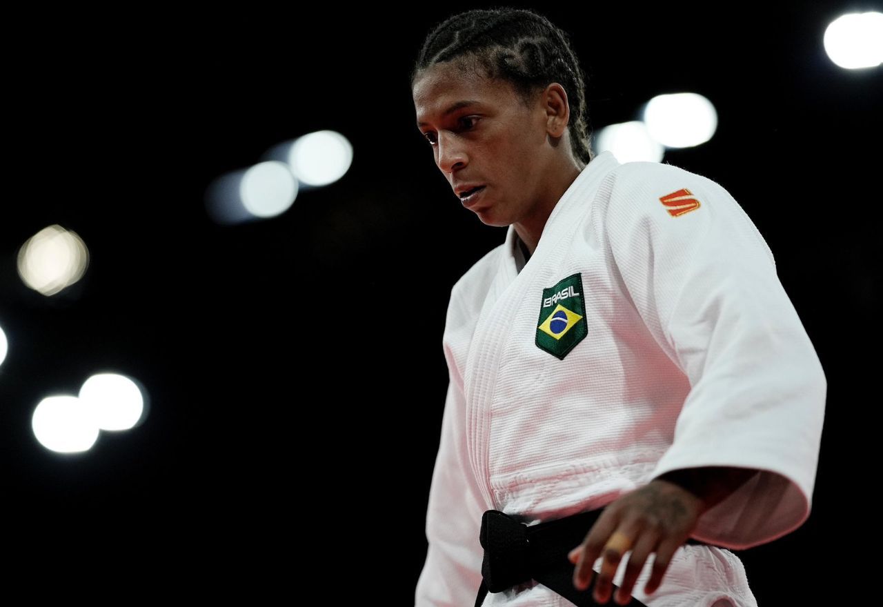 Rafaela Silva, judoca campeã na Olimpíada do Rio, está na semifinal dos jogos em 2024 | Alexandre Loureiro/COB 