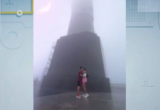 Vídeo: Raio atinge Cristo Redentor durante sessão de fotos