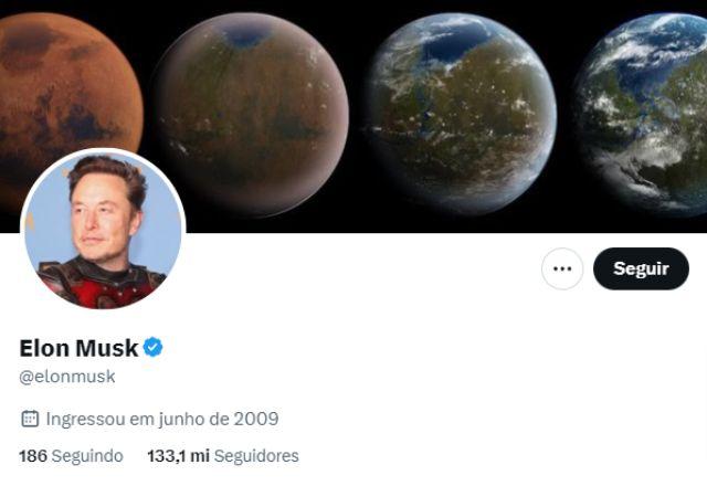 reproducao do perfil do elon musk no twitter
