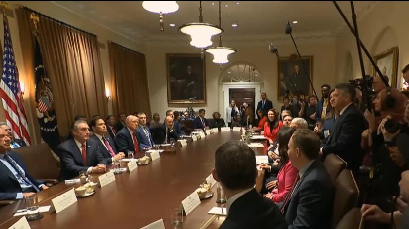 Primeira reunião ministerial da equipe de Donald Trump nos EUA | Reprodução