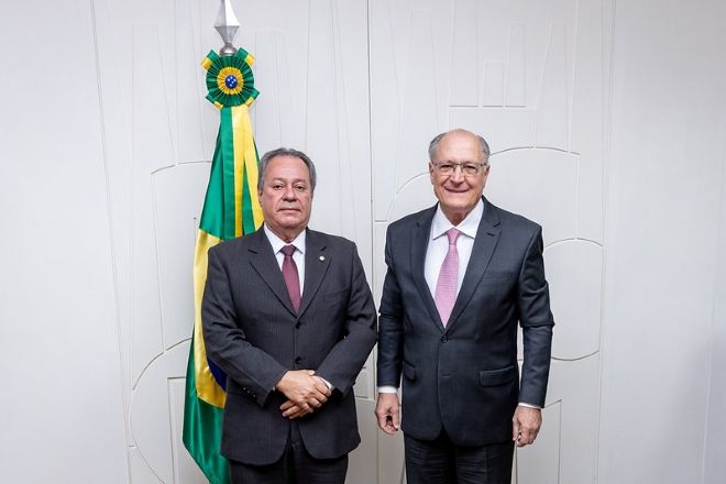 O presidente da CNI, Ricardo Alban, e o vice-presidente Geraldo Alckmin | Júlio César Silva/MDIC