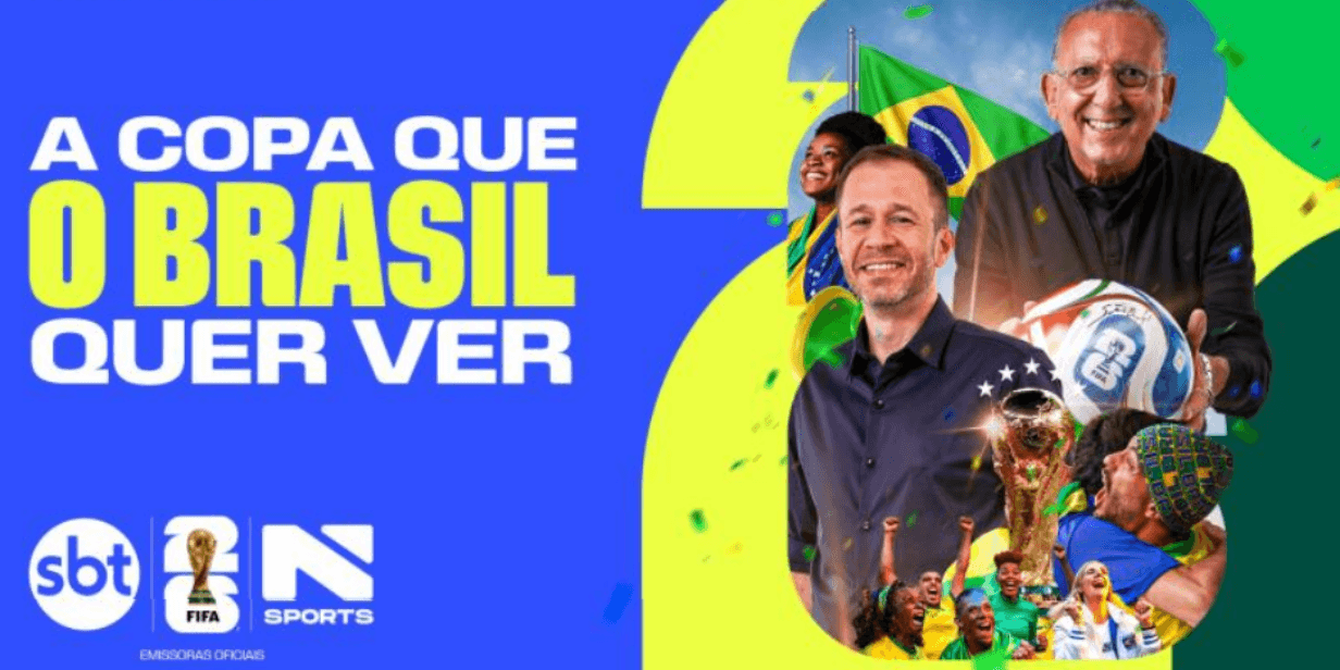 Com Galvão Bueno e Tiago Leifert, SBT vai exibir Copa do Mundo após 28 anos em parceria com a N Sports | Foto: Divulgação/SBT