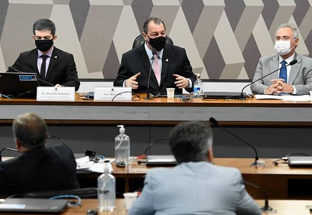 senadores na CPI da covid | reprodução YouTube