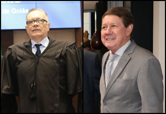 Desembargadores Silvânio Alvarenga e Jeová Sardinha, do TJ de Goiás. 