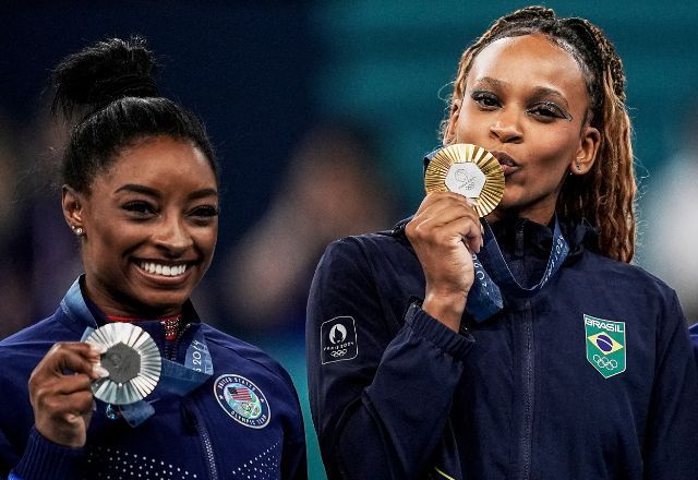 Simone Biles e Rebeca Andrade | Alexandre Loureiro/COB