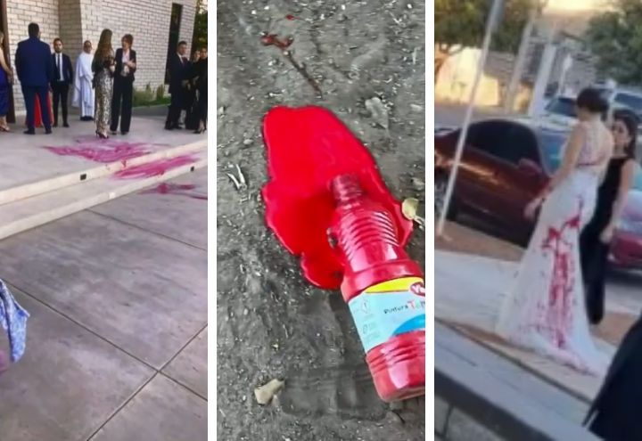 Sogra tenta arruinar casamento jogando tinta no vestido da noiva