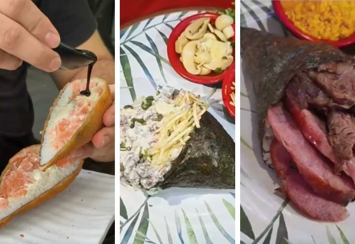 “Sushinha” e temaki de churrasco e de strogonoff dividem opiniões
