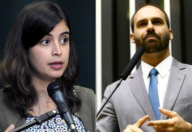 tabata amaral e eduardo bolsonaro