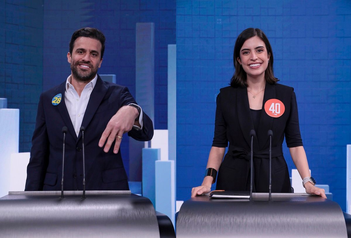 Marçal e Tabata protagonizam críticas mútuas em debate do SBT. | Divulgação/SBT