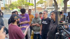 Romeu Zema conversa com motoboys em São Paulo | Estevão Deboni/Divulgação