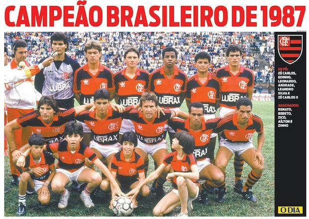 Equipe do Flamengo, em 1987 | Reprodução