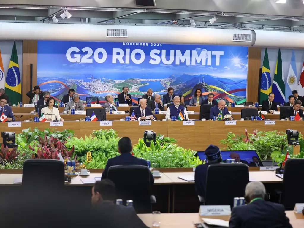 O presidente do Brasil, Luiz Inácio Lula da Silva durante segundo dia da Cúpula do G20, no MAM, no Rio de Janeiro. Foto: Tomaz Silva/Agência Brasil