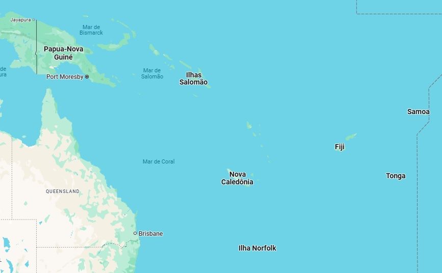 Tremor chegou a gerar alerta de tsunami em Tonga. | Reprodução/Google Maps