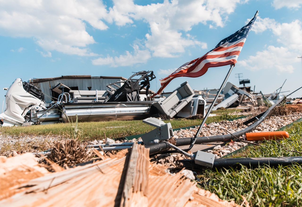 Valley View foi uma das áreas mais atingidas pelos tornados | Reprodução/X @GregAbbott_TX