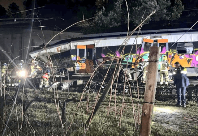 Trem descarrilou nesta terça-feira(20) | Foto: reprodução/redes sociais 