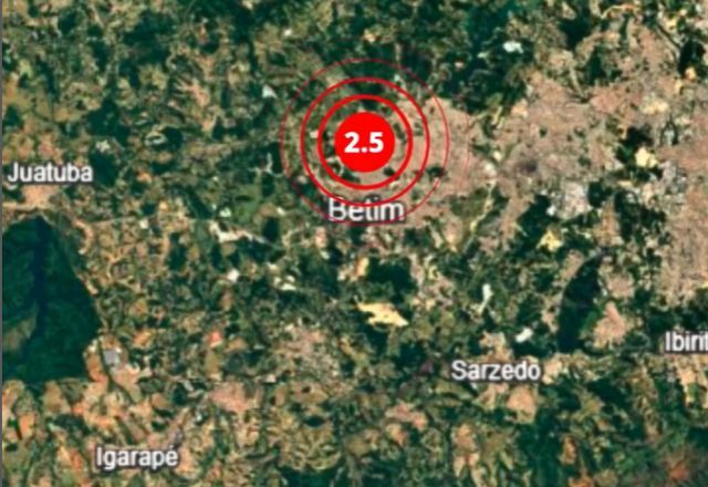 Abalo de terra foi sentido em Betim (MG) | Foto: Reprodução / Rede Sismográfica Brasileira
