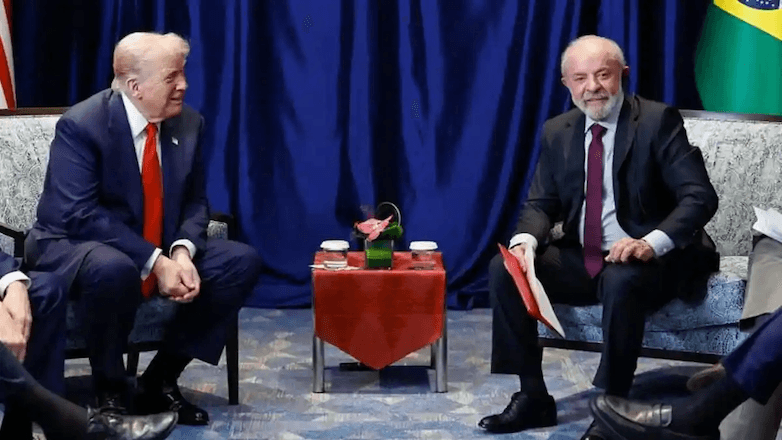 Trump e Lula durante reunião bilateral | Ricardo Stuckert/PR