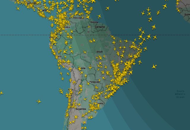 EUA alertam companhias aéreas sobre riscos ao sobrevoar a Venezuela devido a tensão militar | Reprodução/FlightRadar