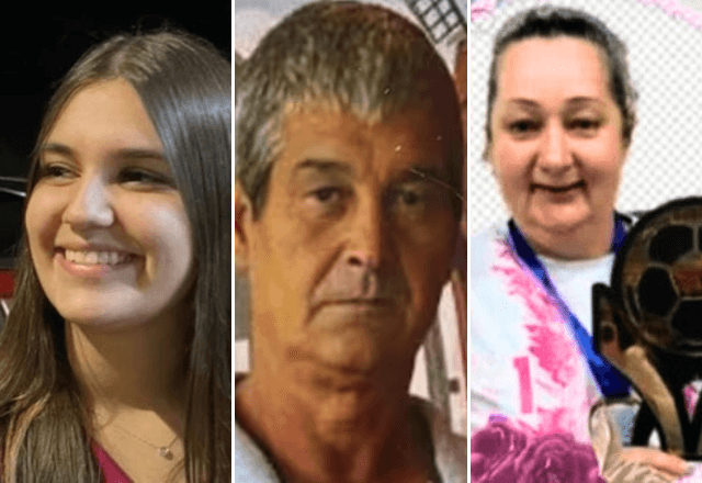 Julia, Claudino e Adriana estão entre as vítimas do tornado no Paraná. | Reprodução/Redes sociais
