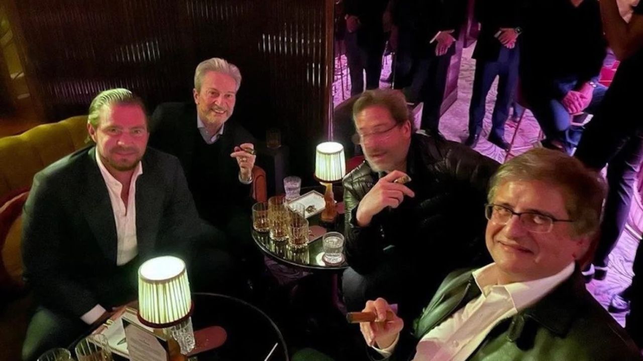 Daniel Vorcaro e Paulo Gonet em degustação de uísque em Londres | Reprodução