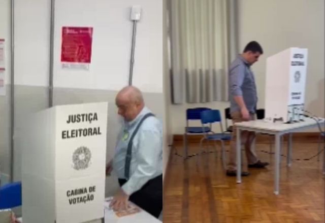 Fuad Noman (PSD) e Bruno Engler (PL) durante votação | SBT