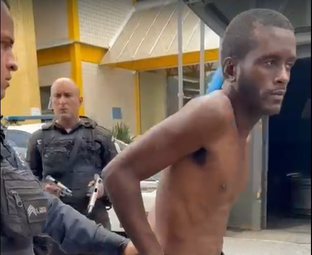 Suspeito de envolvimento em morte de policial civil, Walace Andrade de Oliveira foi preso após perseguição. | Reprodução/SBT Rio